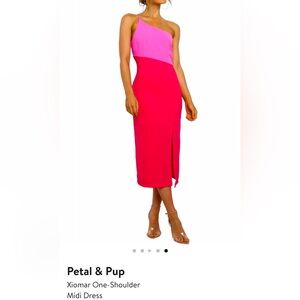 NWT Size 16 Petal & Pup Xiomar Midi Dress - Pink/Orange